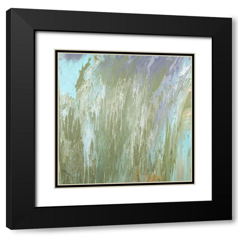 Forest Green Fall Abstract Black Modern Wood Framed Art Print with Double Matting by Gonzalez, Roberto