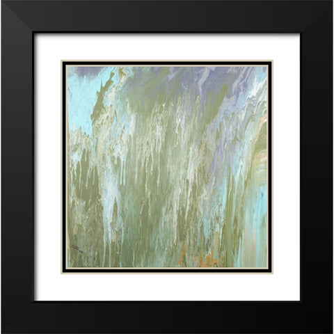 Forest Green Fall Abstract Black Modern Wood Framed Art Print with Double Matting by Gonzalez, Roberto