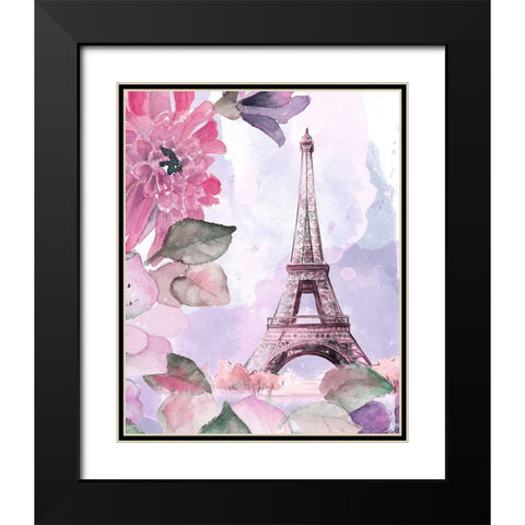 Parisian Blossoms I Black Modern Wood Framed Art Print with Double Matting by Loreth, Lanie