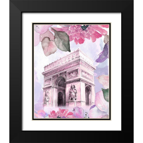 Parisian Blossoms II Black Modern Wood Framed Art Print with Double Matting by Loreth, Lanie