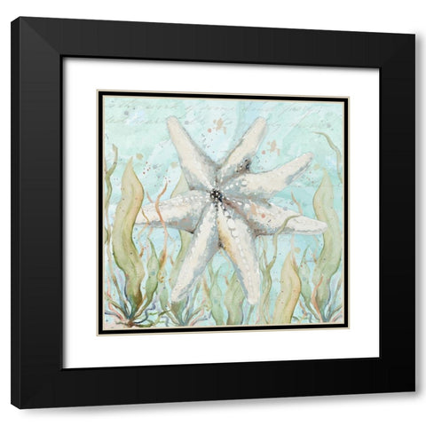 Seaweed Watercolor I Black Modern Wood Framed Art Print with Double Matting by Pinto, Patricia