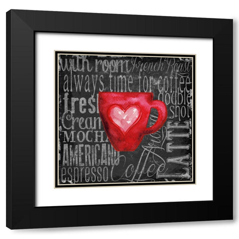 Coffee of the Day V Black Modern Wood Framed Art Print with Double Matting by Medley, Elizabeth