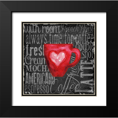 Coffee of the Day V Black Modern Wood Framed Art Print with Double Matting by Medley, Elizabeth