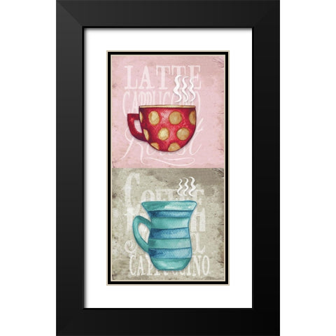 Coffee Panel Black Modern Wood Framed Art Print with Double Matting by Medley, Elizabeth