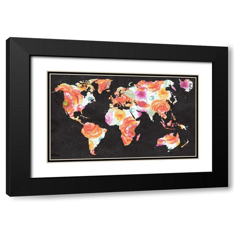 World Florals Black Modern Wood Framed Art Print with Double Matting by Medley, Elizabeth