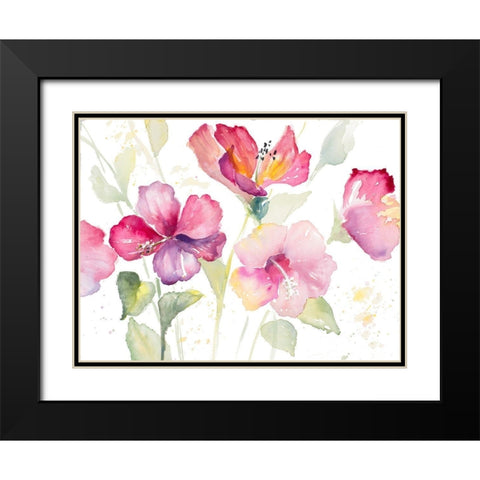 Heavenly Hibiscus Black Modern Wood Framed Art Print with Double Matting by Loreth, Lanie