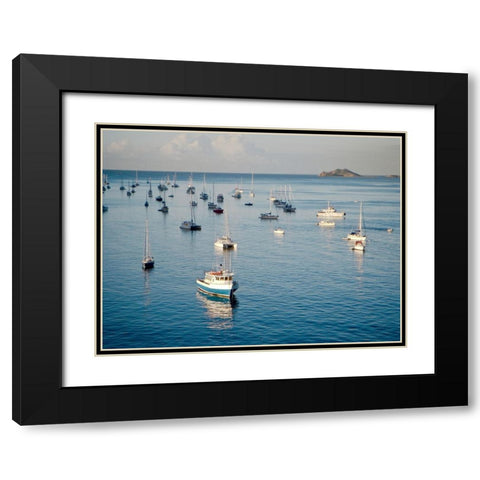 Sails Down Black Modern Wood Framed Art Print with Double Matting by Rodriguez, Jairo