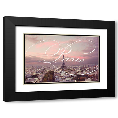 Paris Views Black Modern Wood Framed Art Print with Double Matting by Navas, Emily