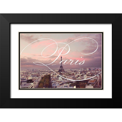 Paris Views Black Modern Wood Framed Art Print with Double Matting by Navas, Emily