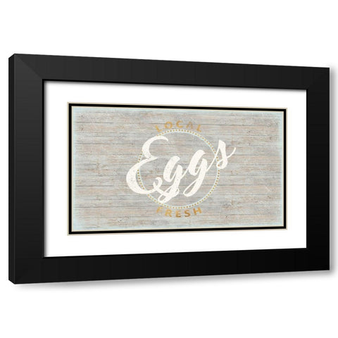 Fresh Eggs Black Modern Wood Framed Art Print with Double Matting by Medley, Elizabeth