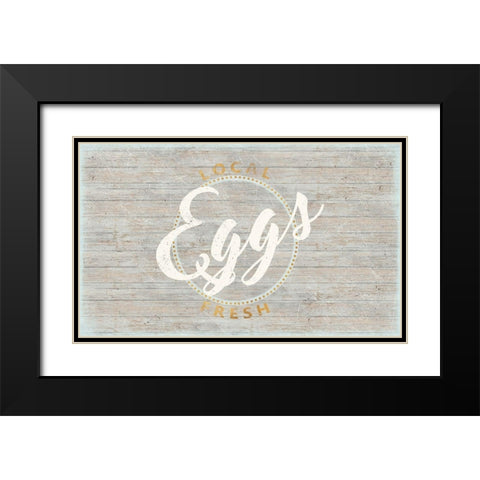 Fresh Eggs Black Modern Wood Framed Art Print with Double Matting by Medley, Elizabeth