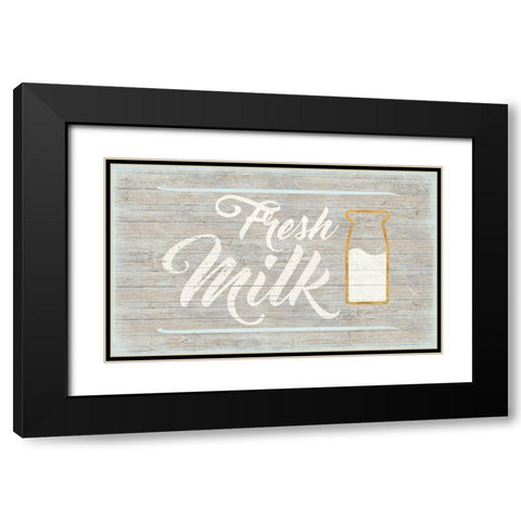 Fresh Milk Black Modern Wood Framed Art Print with Double Matting by Medley, Elizabeth