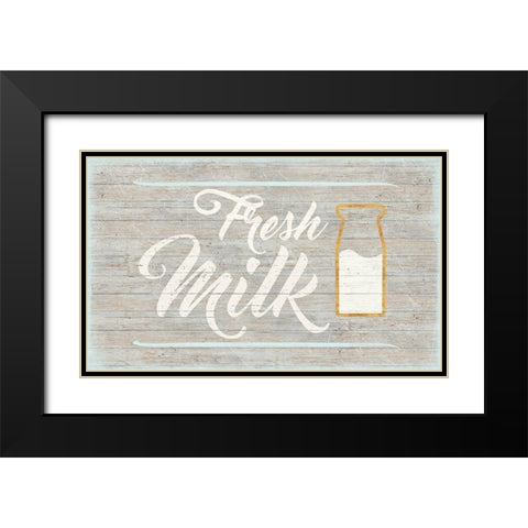 Fresh Milk Black Modern Wood Framed Art Print with Double Matting by Medley, Elizabeth