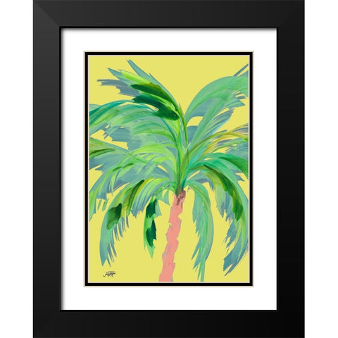 Palm on Sunlight I Black Modern Wood Framed Art Print with Double Matting by DeRice, Julie
