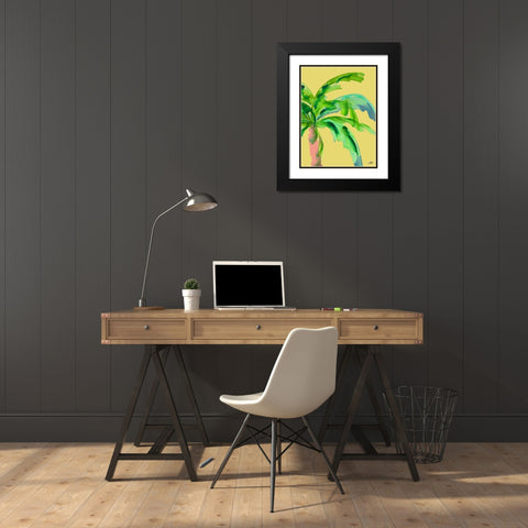 Palm on Sunlight II Black Modern Wood Framed Art Print with Double Matting by DeRice, Julie