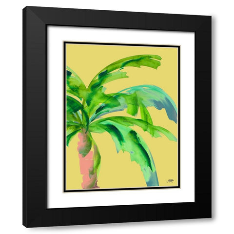 Palm on Sunlight II Black Modern Wood Framed Art Print with Double Matting by DeRice, Julie