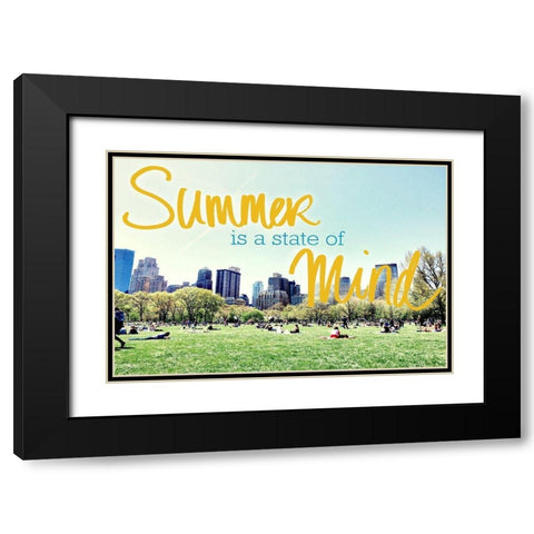 Summer Is A State Of Mind Black Modern Wood Framed Art Print with Double Matting by Acosta