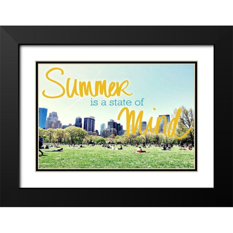 Summer Is A State Of Mind Black Modern Wood Framed Art Print with Double Matting by Acosta