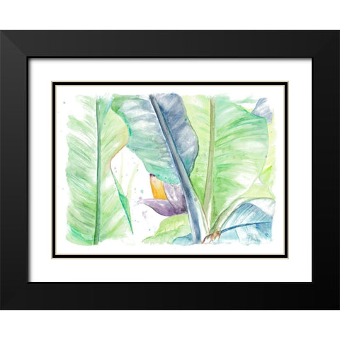 Fresh Banana Plantain Black Modern Wood Framed Art Print with Double Matting by Pinto, Patricia