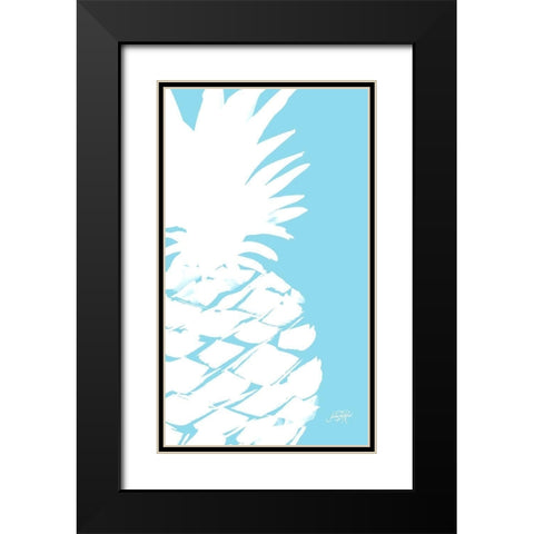 Modern Pineapple I Black Modern Wood Framed Art Print with Double Matting by DeRice, Julie