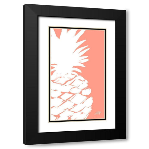 Modern Pineapple II Black Modern Wood Framed Art Print with Double Matting by DeRice, Julie