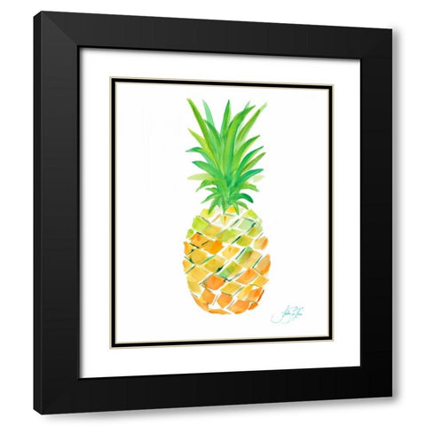 Pineapple II Black Modern Wood Framed Art Print with Double Matting by DeRice, Julie