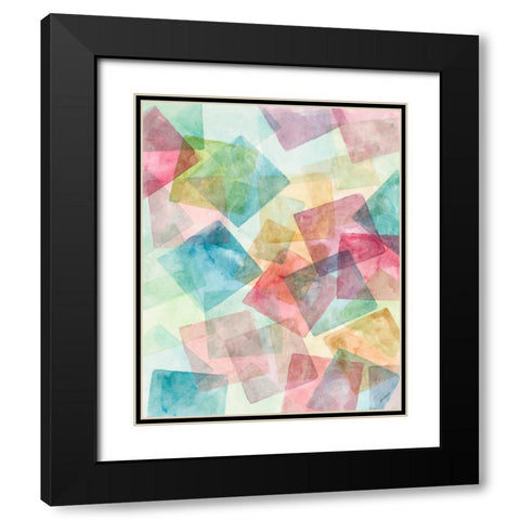 Merging Shapes I Black Modern Wood Framed Art Print with Double Matting by Coolick, Ann Marie