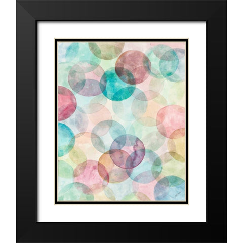 Merging Shapes II Black Modern Wood Framed Art Print with Double Matting by Coolick, Ann Marie