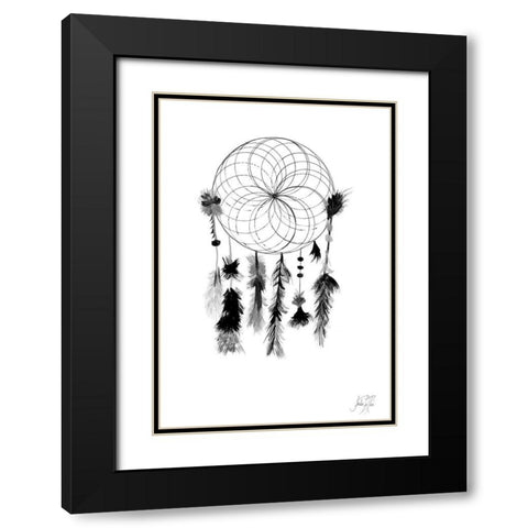 Dark Midnight Dream Catcher I Black Modern Wood Framed Art Print with Double Matting by DeRice, Julie