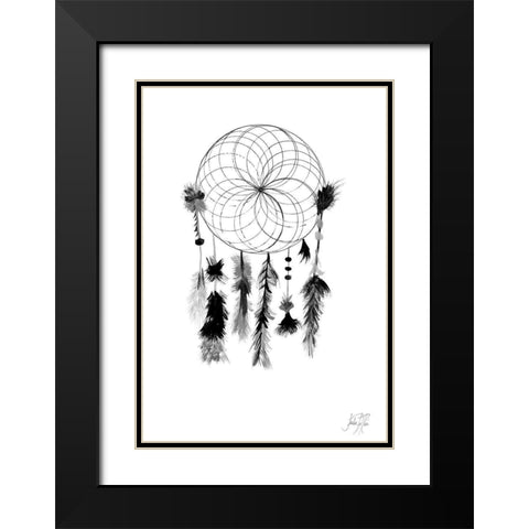 Dark Midnight Dream Catcher I Black Modern Wood Framed Art Print with Double Matting by DeRice, Julie