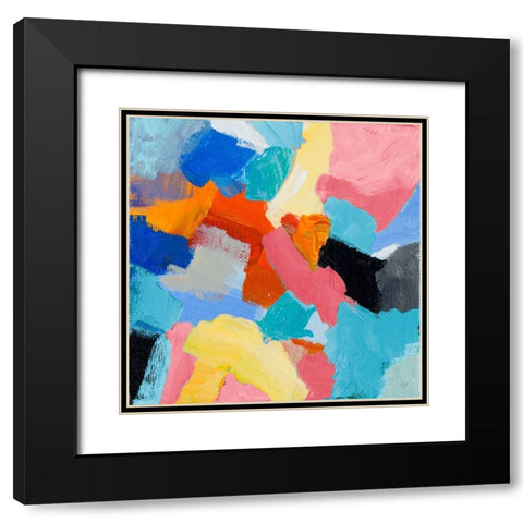 Lets Mingle I Black Modern Wood Framed Art Print with Double Matting by Loreth, Lanie