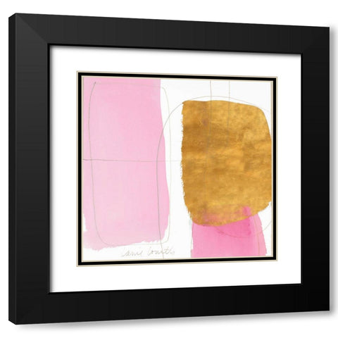 Blushing Gold II Black Modern Wood Framed Art Print with Double Matting by Loreth, Lanie