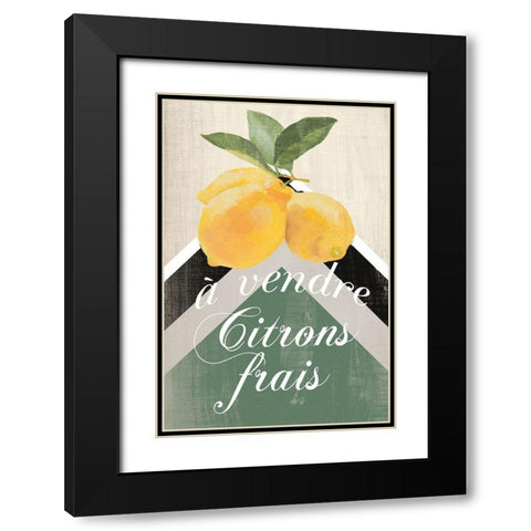 Citron Frais Black Modern Wood Framed Art Print with Double Matting by Loreth, Lanie