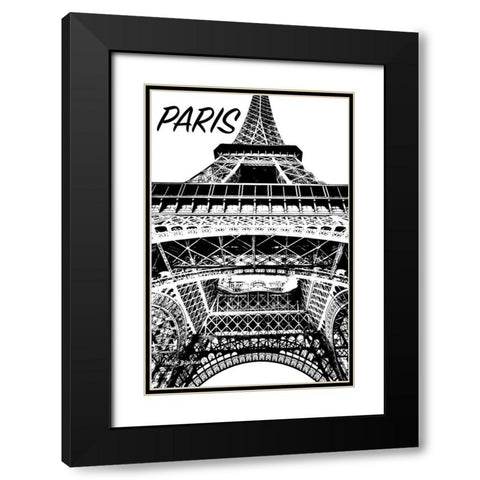 Modern Paris IV Black Modern Wood Framed Art Print with Double Matting by Biscardi, Nicholas