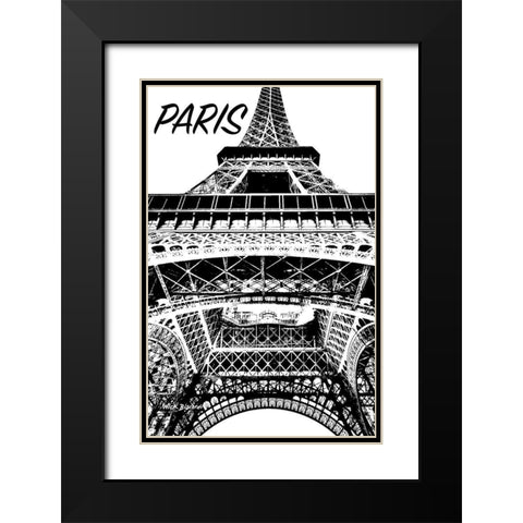 Modern Paris IV Black Modern Wood Framed Art Print with Double Matting by Biscardi, Nicholas