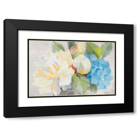 Mid Summer Bloom Blues II Black Modern Wood Framed Art Print with Double Matting by Loreth, Lanie