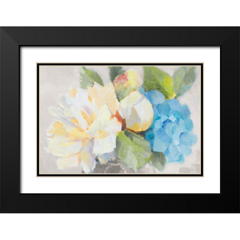 Mid Summer Bloom Blues II Black Modern Wood Framed Art Print with Double Matting by Loreth, Lanie
