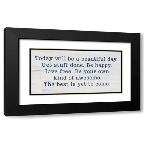 A Beautiful Day Black Modern Wood Framed Art Print with Double Matting by SD Graphics Studio