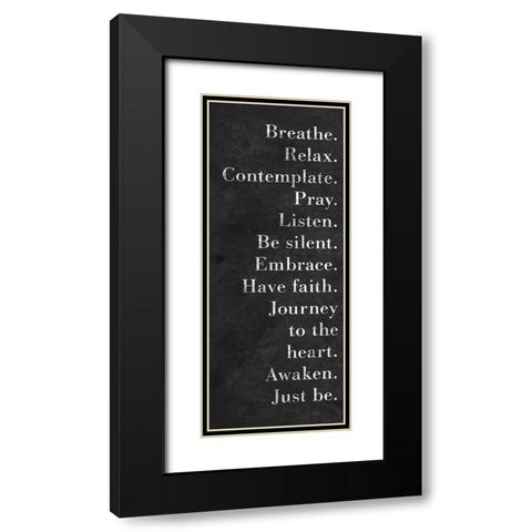 Just Be Black Modern Wood Framed Art Print with Double Matting by SD Graphics Studio