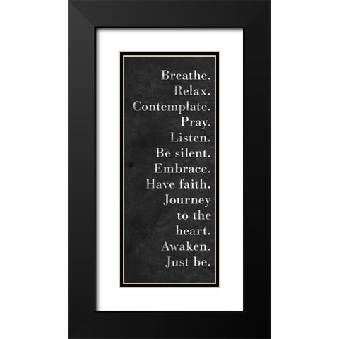 Just Be Black Modern Wood Framed Art Print with Double Matting by SD Graphics Studio