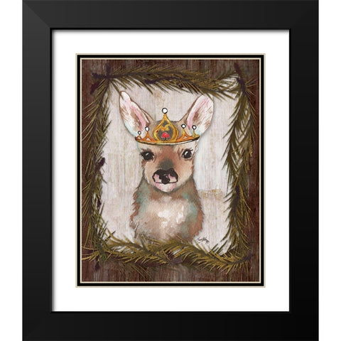 Woodland Animals I Black Modern Wood Framed Art Print with Double Matting by Medley, Elizabeth