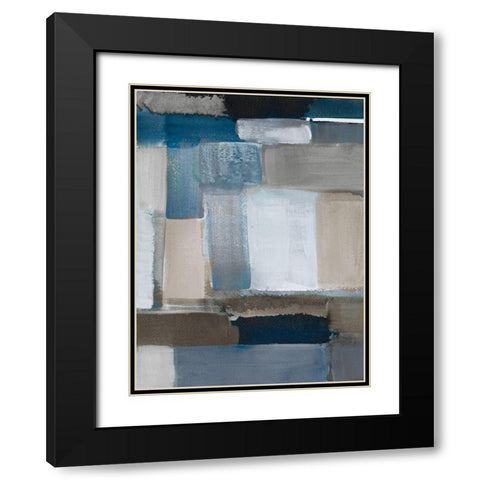 Blue Taupe Light I Black Modern Wood Framed Art Print with Double Matting by Loreth, Lanie