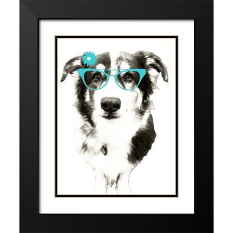 Dogs in Spring Black Modern Wood Framed Art Print with Double Matting by Edwins, Hugo