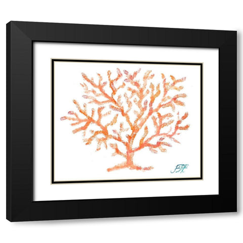 Coral I Black Modern Wood Framed Art Print with Double Matting by DeRice, Julie
