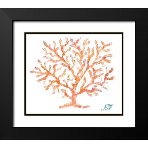 Coral I Black Modern Wood Framed Art Print with Double Matting by DeRice, Julie
