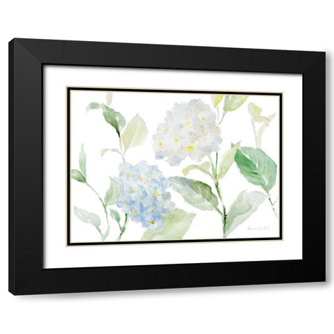 Nikko Blue Black Modern Wood Framed Art Print with Double Matting by Loreth, Lanie