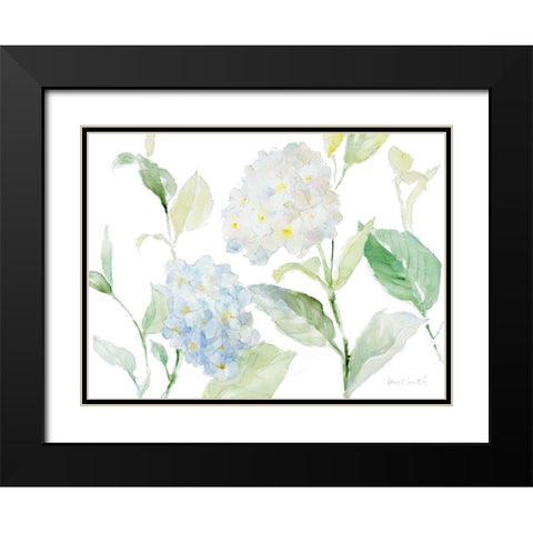Nikko Blue Black Modern Wood Framed Art Print with Double Matting by Loreth, Lanie
