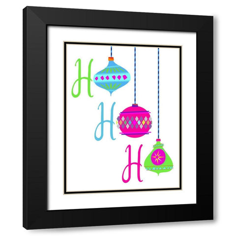 Bright Holidays Black Modern Wood Framed Art Print with Double Matting by SD Graphics Studio