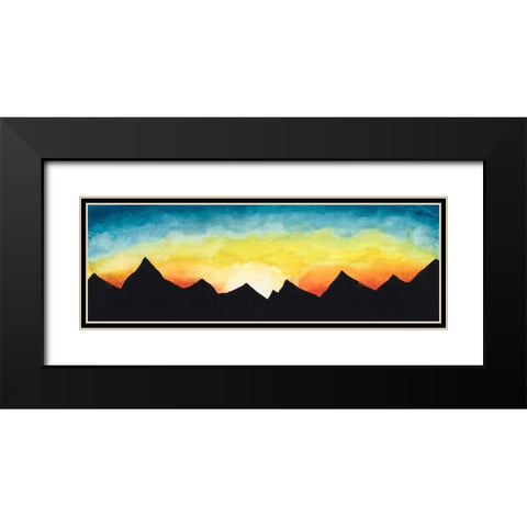 Sunrise over the Mountains Black Modern Wood Framed Art Print with Double Matting by Bucheli, Amaya