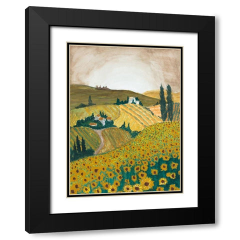 Tuscany Black Modern Wood Framed Art Print with Double Matting by Bucheli, Amaya